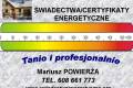 wiadectwa energetyczne ukw. Tanio tel. 608661773